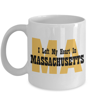 Heart In Massachusetts - 11oz Mug