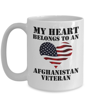My Heart Belongs To An Afghanistan Veteran - 15oz Mug