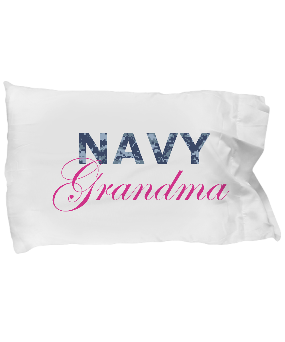 Navy Grandma - Pillow Case - Unique Gifts Store