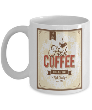 Vintage Coffee - 11oz Mug - Unique Gifts Store