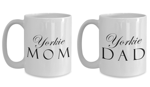 Yorkie Mom & Dad - Set Of 2 15oz Mugs