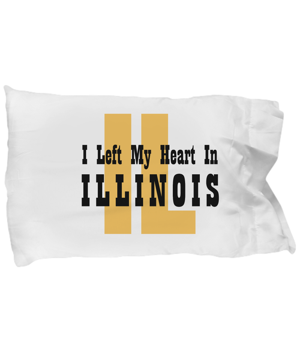 Heart In Illinois - Pillow Case - Unique Gifts Store