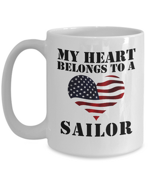 My Heart Belongs To A Sailor - 15oz Mug