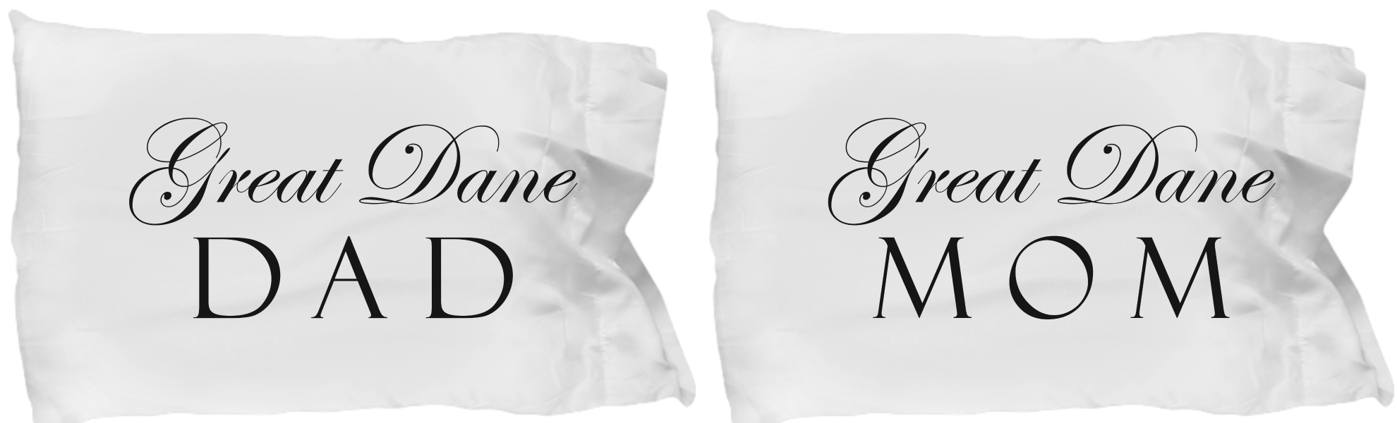Great Dane Mom & Dad - Set Of 2 Pillow Cases