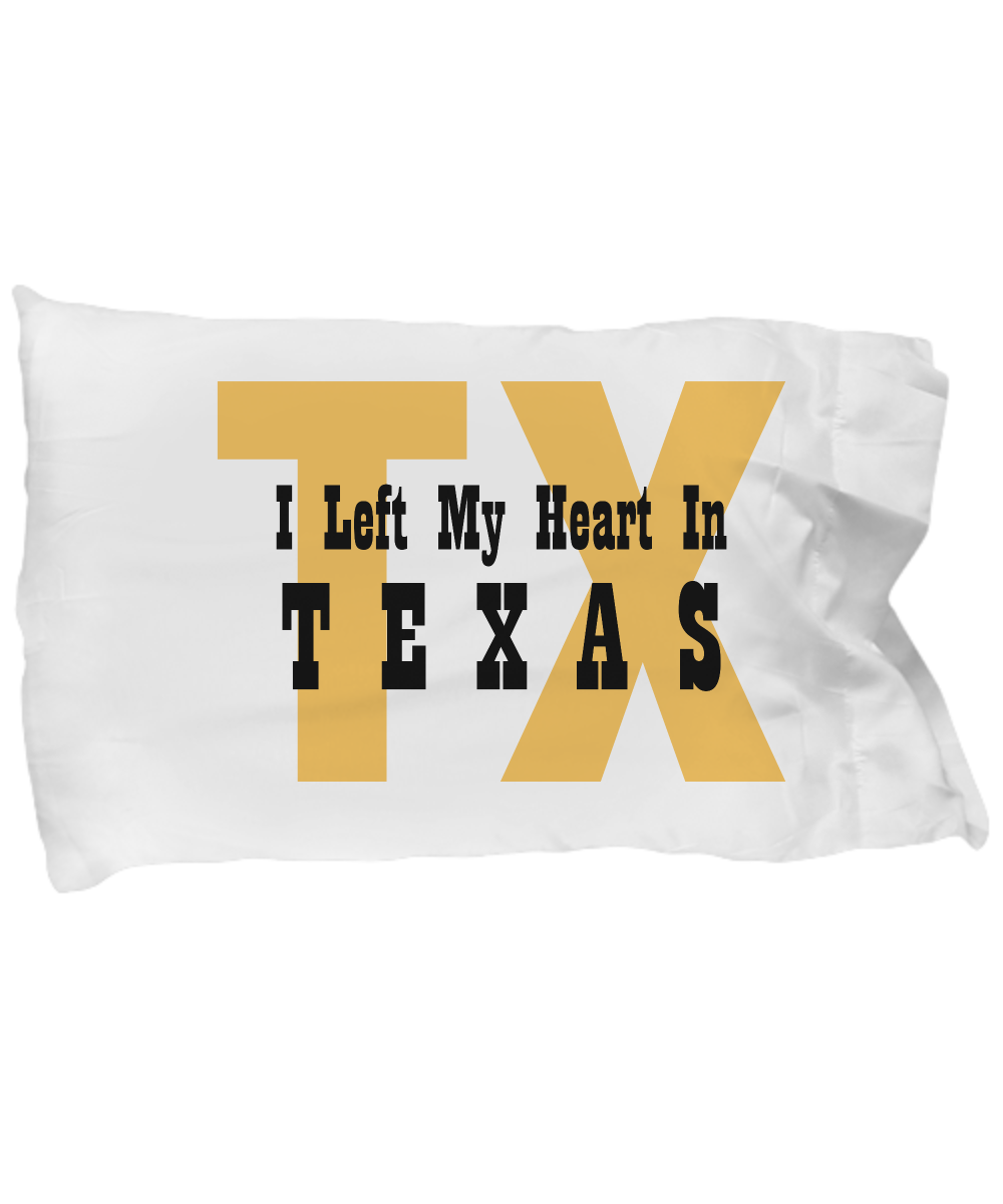 Heart In Texas - Pillow Case - Unique Gifts Store