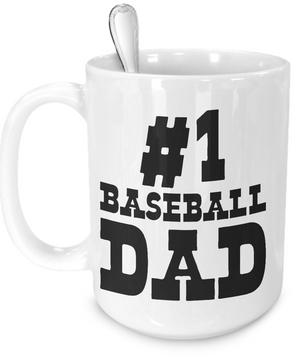 #1 Baseball Dad - 15oz Mug - Unique Gifts Store