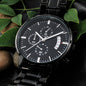 Best Father Since 2020 - Black Chronograph Watch