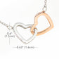 017 To My Wife - Interlocking Hearts Necklace With Mahogany Style Luxury Box