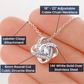 020 To My Beautiful Wife, Happy Anniversary - Love Knot Necklace With Mahogany Style Luxury Box