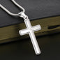 Happy Birthday Patricia v2 - Stainless Steel Cross Necklace With Mahogany Style Luxury Box