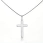 Happy Birthday Linda - Personalized Stainless Steel Cross Necklace With Mahogany Style Luxury Box