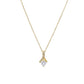 018 Dear Wife, Happy Anniversary - 18K Yellow Gold Finish Alluring Beauty Necklace With Mahogany Style Luxury Box
