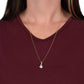011 To My Wife - 18K Yellow Gold Finish Alluring Beauty Necklace With Mahogany Style Luxury Box