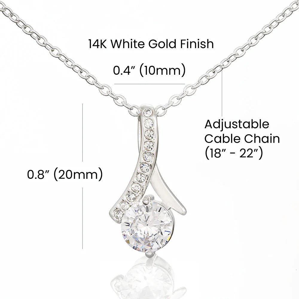 Happy Birthday Louise - Alluring Beauty Necklace With Mahogany Style Luxury Box